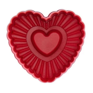 Städter Präge-Ausstecher Herz gewellt 6×5,5 cm – mit Auswerfer, Kunststoff rot - Bild 1 von 8