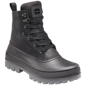 Karl Lagerfeld Herren Halbhohe Winter Performance Stiefel Größe US 10M Schwarz Leder - Bild 1 von 6