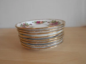 ROYAL ALBERT OLD COUNTRY ROSES COASTERS/PIN DISHES x 8 - Picture 1 of 10