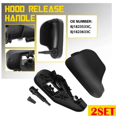 Juego de 2 palancas de liberación de pestillo de capó LHD para Audi TT cupé/roadster EA 2006-2014 Foto 1 de 4