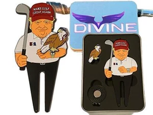 Divine Products llc Donald Trump Divot Tool Gift Set W/Magnetic Ball Marker and - Picture 1 of 7