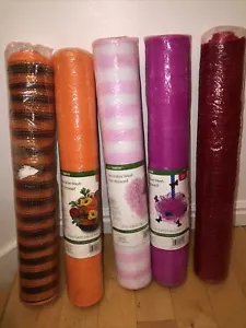 Simple Style Decorative Mesh 21 in x 10 yd Set Of 5 New Different Colors - Picture 1 of 6