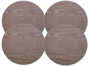 Set of 4 Faux Wood Tableware Rustic Country Farmhouse Melamine Plates 10.5" - Picture 1 of 3