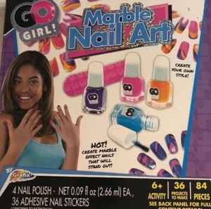 GO GIRL! Marble Nail Art 84 pieces 36 Projects Nail Polish Stickers - Picture 1 of 6
