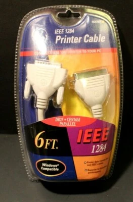A2- G.E.  IEEE1284 Printer Cable 6 ft   PC Compatible - Image 1 of 3