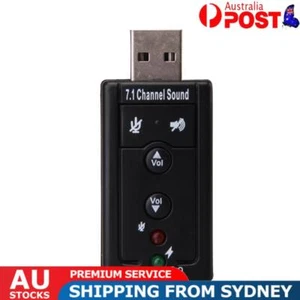 7.1 Channel USB External Sound Card USB 2.0 with Microphone Ports for Laptop PC - Picture 1 of 8