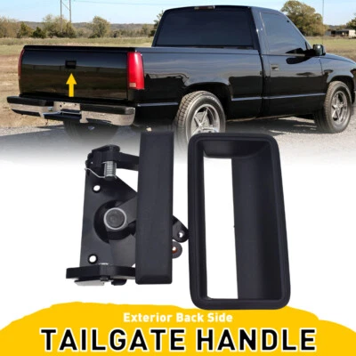 Manija de puerta trasera negra para camioneta Chevy GMC CK 1500 2500 3500 Foto 1 de 4