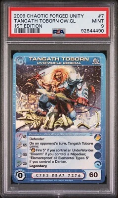 PSA 9 TANGATH TOBORN OVERWORLD GENERAL - Med Energy - Super Rare Chaotic Card - Image 1 of 2