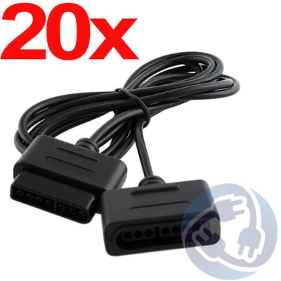 Lot 20x Controller Extension Cable for Original Super Nintendo SNES Game Pad 6ft - Image 1 of 4