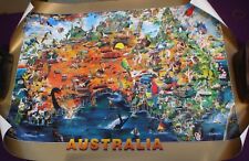 1 X Colorful Poster Of Australia 75 X 55 Cm See Pic See Other Posters