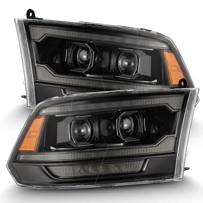 For 09-18 Dodge Ram Alpha Black Halogen Projector Headlight Lamp AlphaRex PRO G2 - Image 1 of 4