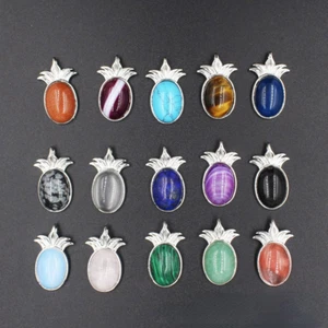 Pineapple Pendant Chain Healing Crystal Friendship Necklaces for Women Men Jewel - Picture 1 of 69