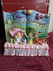 Disney Traditions ‘Merry Unbirthday’ Alice In Wonderland Storybook - 6001269 Box - Picture 1 of 13