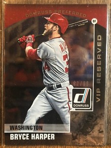 2015 Donruss Preferred Black VIP Reserved #23 Bryce Harper #D /99