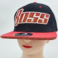 BOSS Embroidered Snapback Flat Brim Adjustable Baseball Cap Hats. Pit Bull NWT
