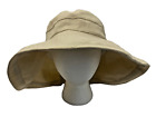 Chapeau de seau femme doublé beige taille unique lin coton mélangé