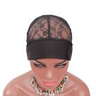 Adjustable Band Dome Mesh Cap Lace Hairnets Black Wig Caps  For Making Wigs
