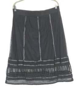 TORRID Black Floral Net Mini Elastic Waist Flare Skirt Women Plus Size 2 Pull On - Picture 1 of 5