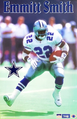 Emmitt Smith PRIME Dallas Cowboys 1993 22x34 Starline NFL Action POSTER Cover