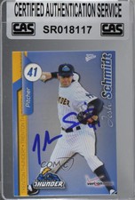 2010 MultiAd Sports Trenton Thunder Josh Schmidt #18 CAS Certified Sealed Auto