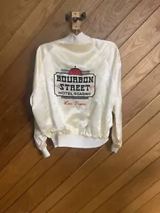 Vintage Rare Bourbon Street Bar And Casino  Satin Jacket Size Medium Las Vegas  - Picture 1 of 10