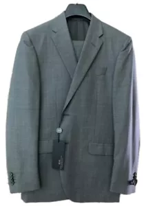 NWT Corneliani Extra Fine Virgin Wool Suit 2 Button Men's Sz 42R Grey - Picture 1 of 9