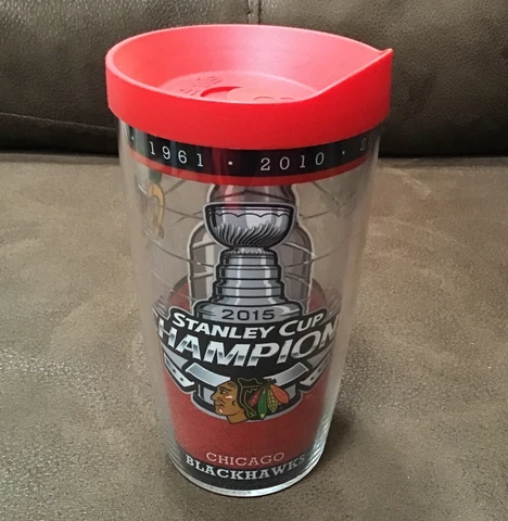Tervis Hot & Cold Drink Tumbler 16 oz. Stanley Cup Champions 2015 Blackhawks Cover