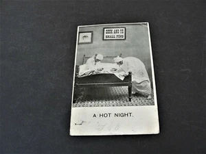 Una noche calurosa. Postal de cómic Seek and Ye Shall Find-Bed Humor-Matasellada de 1900. - Imagen 1 de 4