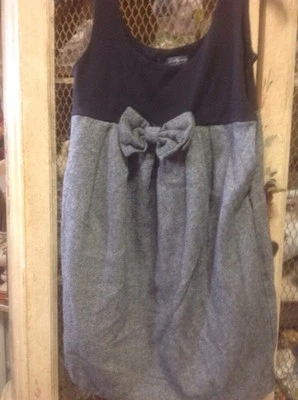 Vestido FOREVER 21 Juniors Negro Mezcla Lana Tweed-Sin Mangas-Talla Pequeña-Arco  Foto 1 de 4