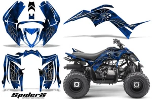 YAMAHA RAPTOR 90 2016-2022 GRAPHICS KIT CREATORX DECALS STICKERS SPIDERX BLUE - Picture 1 of 1