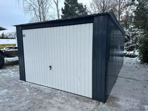 Blechgarage 3x6x2,2m Fertiggarage Lagerschuppen Einzelgarage Schwingtor - Bild 1 von 7