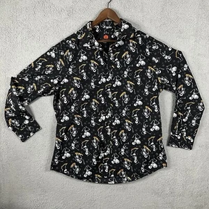 Halloween Simon Banks Button Shirt Skelette Skateboard Herren XL Langarm - Bild 1 von 6