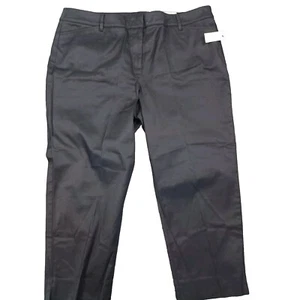 Talbots Perfect Crop Black Petites Womans Size 16P Pants NWT - Picture 1 of 12