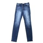KanCan Lyla High Rise Super Skinny Button Fly Medium Wash Jeans size 9/28