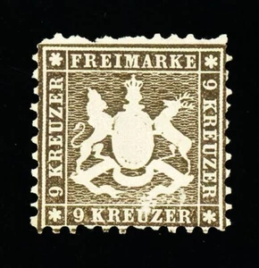 [GERMANY] 1863 Wurttemberg: 9kr SC 39 / Perf 10 (MNH) - Picture 1 of 2