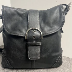 Authentic COACH Vintage Shoulder Cross Body Bag Leather 9481 Black - Picture 1 of 15