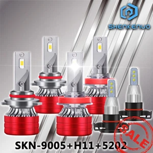 For 2007-2014 Chevy Suburban Tahoe 6x 6500K LED Headlight + Fog Light Bulbs Kits - Picture 1 of 12
