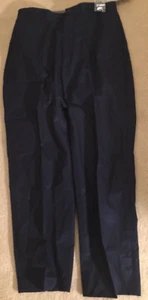 BLK DNM NYC Pant 1 Navy high waist 100% Cotton Pant Size 28 $395 fit size 6-8 - Picture 1 of 11