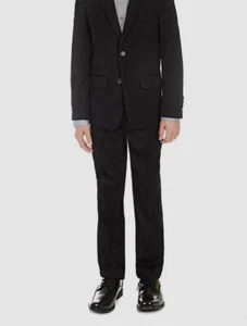 Calvin Klein Kids Boy's Black Solid Modern Flat Front Pants Suit Size 20 - Picture 1 of 1