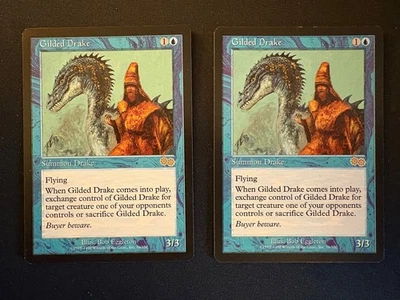 Gilded Drake NM. Urza's Saga MTG. 2 Avl - Image 1 of 2