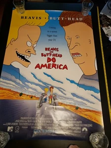 PÓSTER DE PELÍCULA BEAVIS AND BUTTHEAD DO AMERICA DS 27x40 ANIMACIÓN DE UNA HOJA (407r) - Imagen 1 de 24