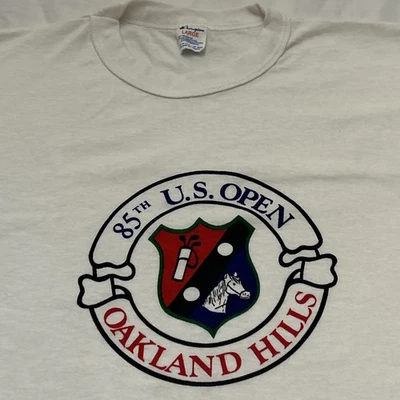 Vintage US Open 1980 Tennis Tournament 80s Champion T Shirt UNUSED 50/50 Size L - Image 1 of 4