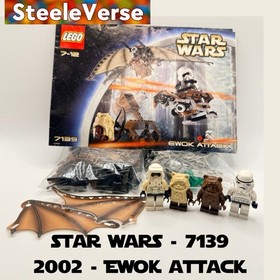 LEGO Star Wars 7139 Ewok Attack 100% COMPLETE w/ Minifigs & Instructions Retired