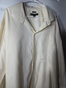 Pronto Uomo 100% Cotton Mens Dress Shirt Sz 20 (34/35) Non Iron - Picture 1 of 4