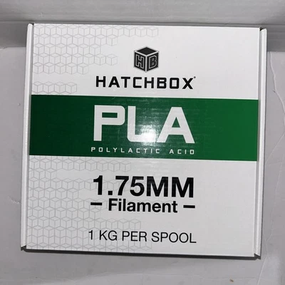 HATCHBOX PLA 1.75 mm 3D Printer Filament in Black Trueblack 1kg Spool Fast Ship - Image 1 of 4