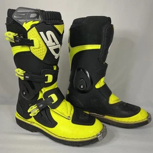 Botas de montar SIDI Flame para hombre 7,5 motocicleta motocross MX moto de cross amarillo neón - Imagen 1 de 14