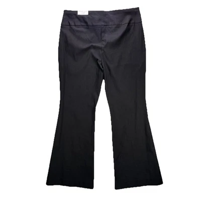 Chico's Pull On Pants Womens 16R Black So Slimming Emme Flare Stretch NWT $99 - Image 1 of 4