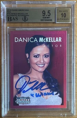DANICA McKELLAR "WINNIE" 2015 PANINI AMERICANA ROJO BAJO BGS 9,5 GEMA COMO NUEVA 10 AUTO Foto 1 de 2