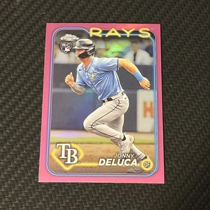 2024 Topps Chrome Pink Refractor Jonny Deluca Tampa Bay Rays RC #163  - Picture 1 of 3