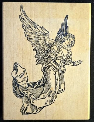 Резиновые штампы Francisco плавающая летающая женщина ангел духовные РЕДКИЕ - Изображение 1 из 2